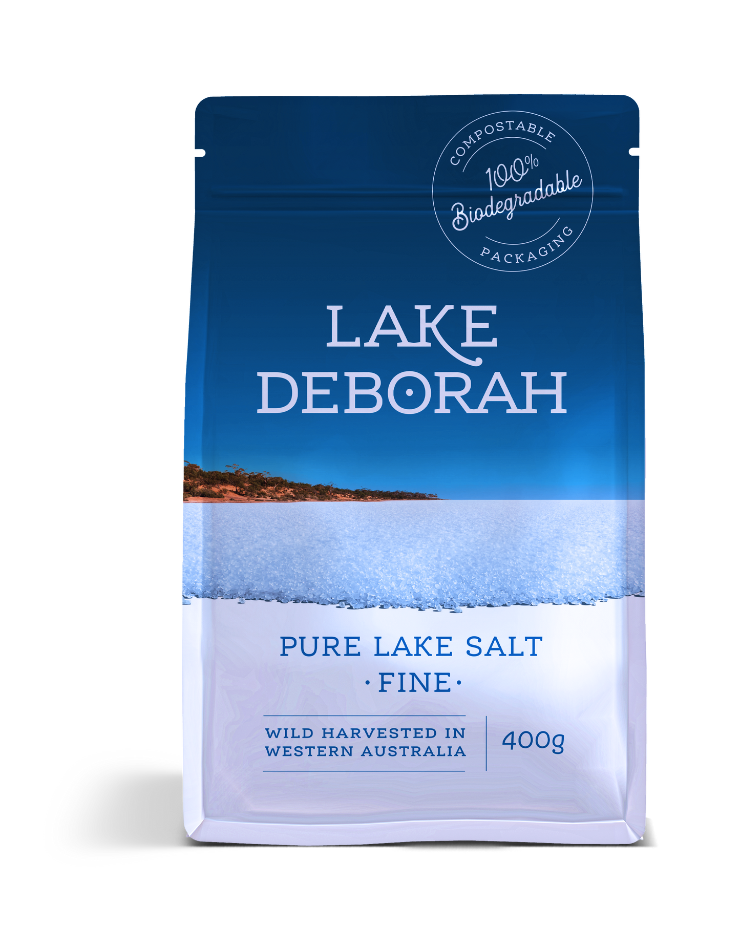 Lake Deborah Salt Cellar + 3x 200g Fine Salt