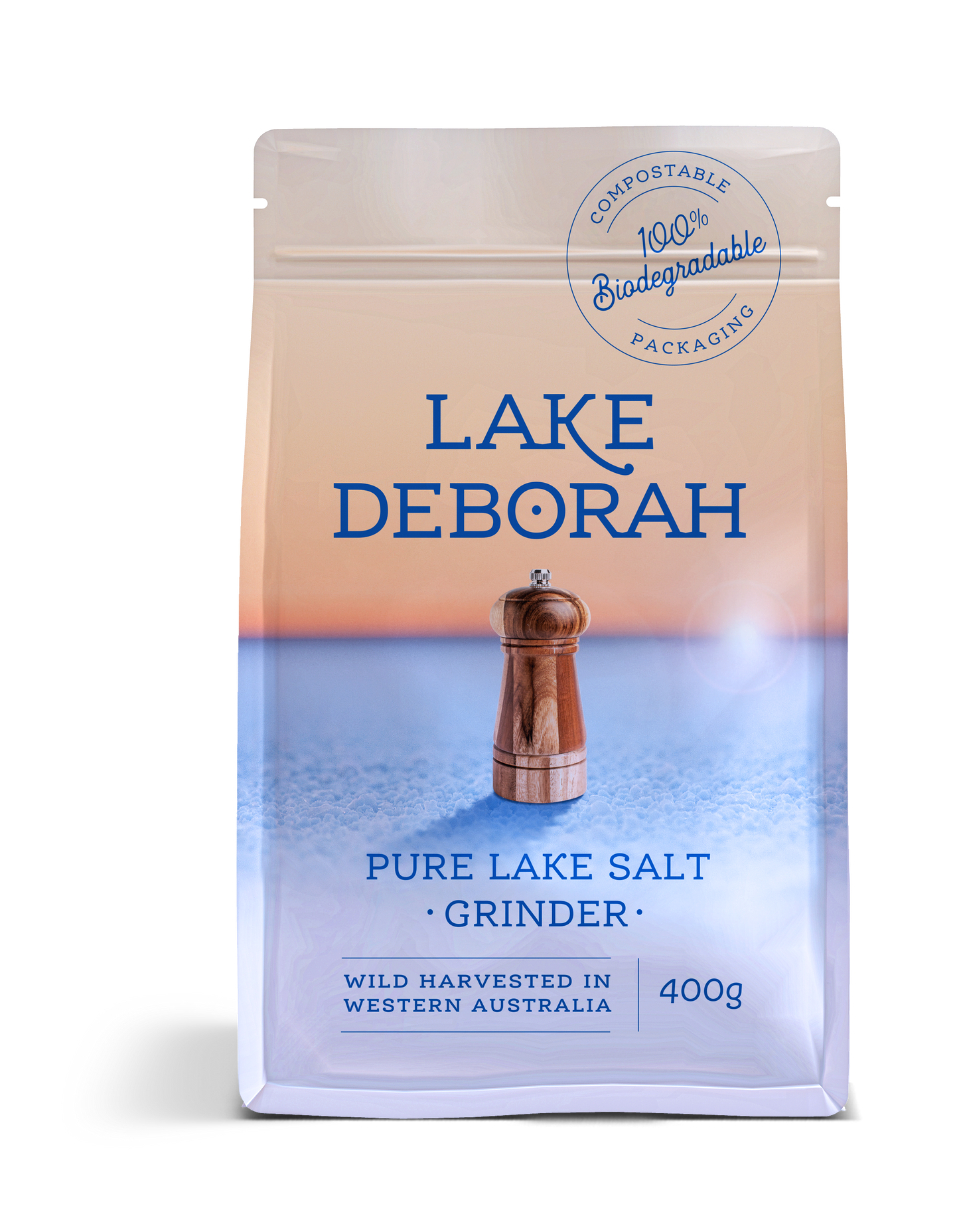 Lake Deborah Grinder Salt 6x400g Carton.