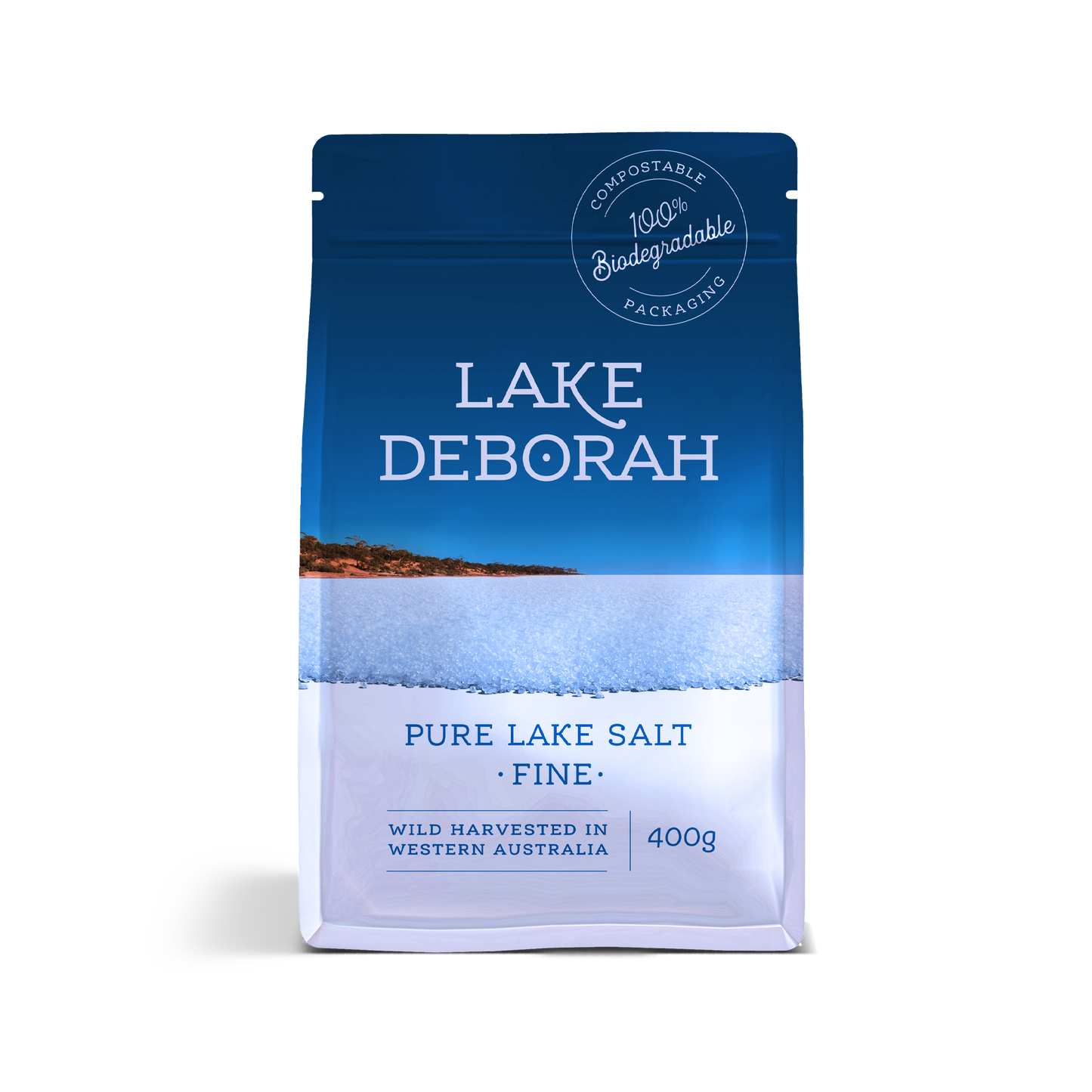 Lake Deborah Salt Cellar + 3x 200g Fine Salt