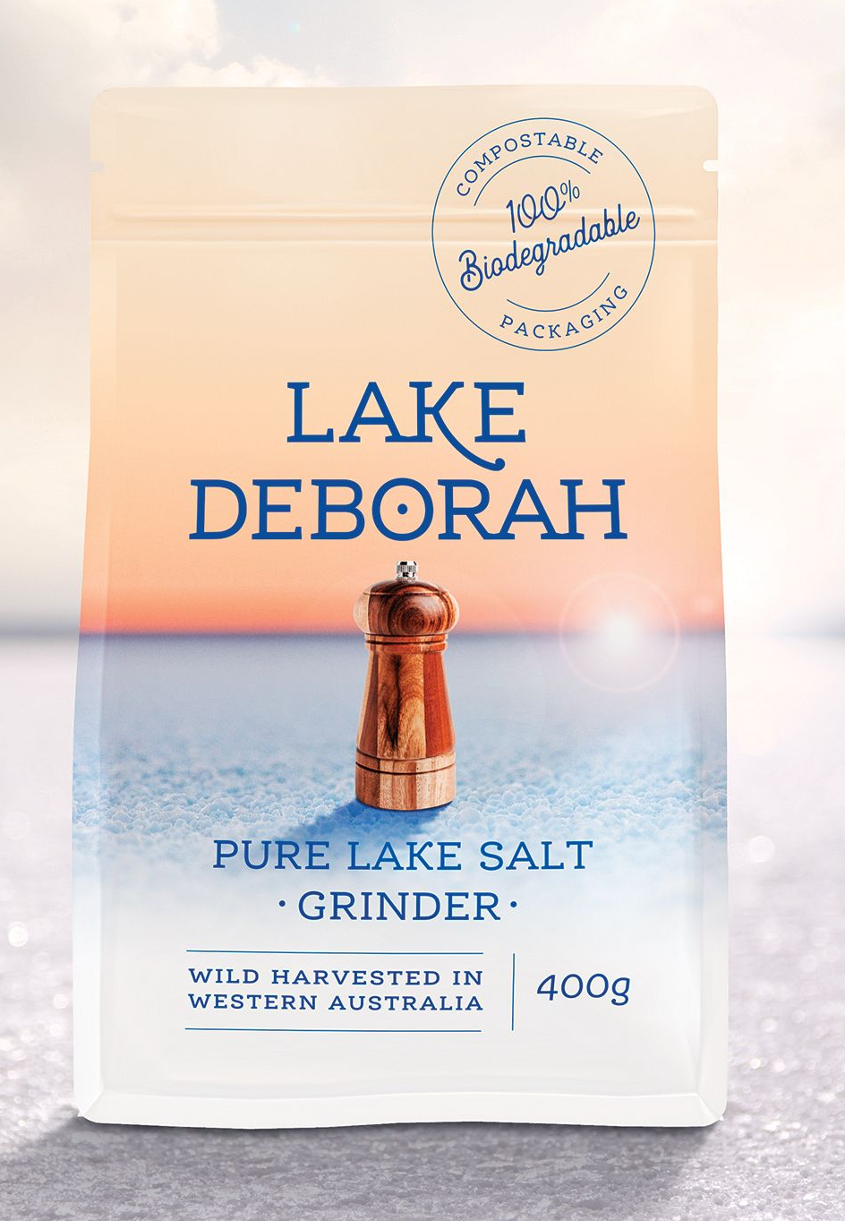 Lake Deborah Grinder Salt 6x400g Carton.